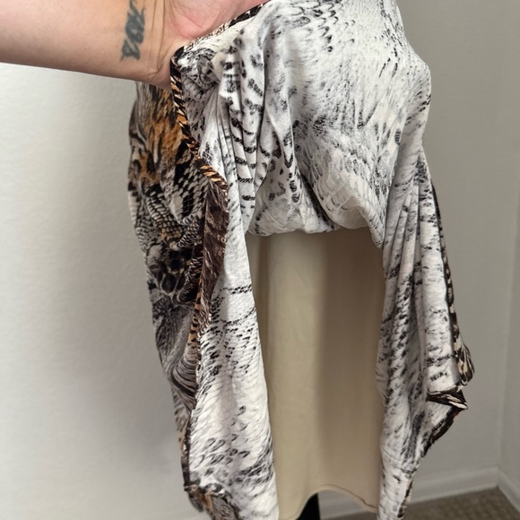 Mary L Couture Halter Dress Animal Print High-lo Size 6 - Picture 4 of 9